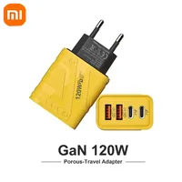 Xiaomi 4-Ports Outputs Phone Charger 120W Fast Charger USB 3.0 PD Super Fast Charging Charger Adapter Wall Adapter For IPhone