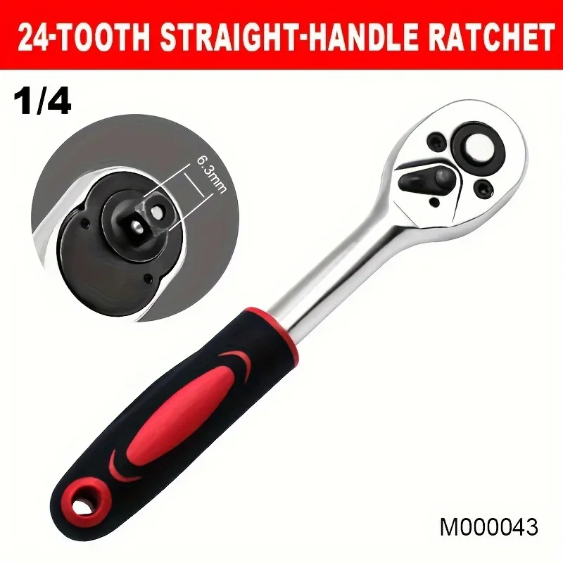 Quick Ratchet Wrench 1/4 Small Socket Wrench Auto Repair Hardware Tool image 3