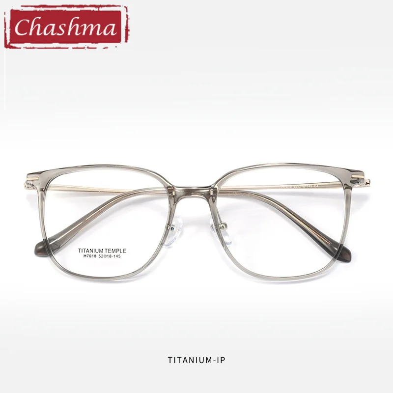 Chashma Elegant Ultra Light Men Prescription Glasses Frame TR 90 Titanium Women Gafas Big Circle Spectacle for Recipe Lenses