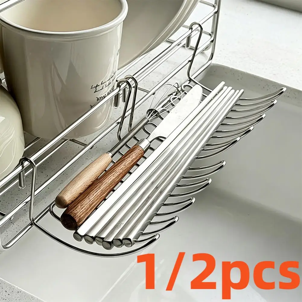 Stainless Steel Sink Hanging Drain Rack Sponge Soap Holder Storage Basket Kitchen Counter Organizer Accessories