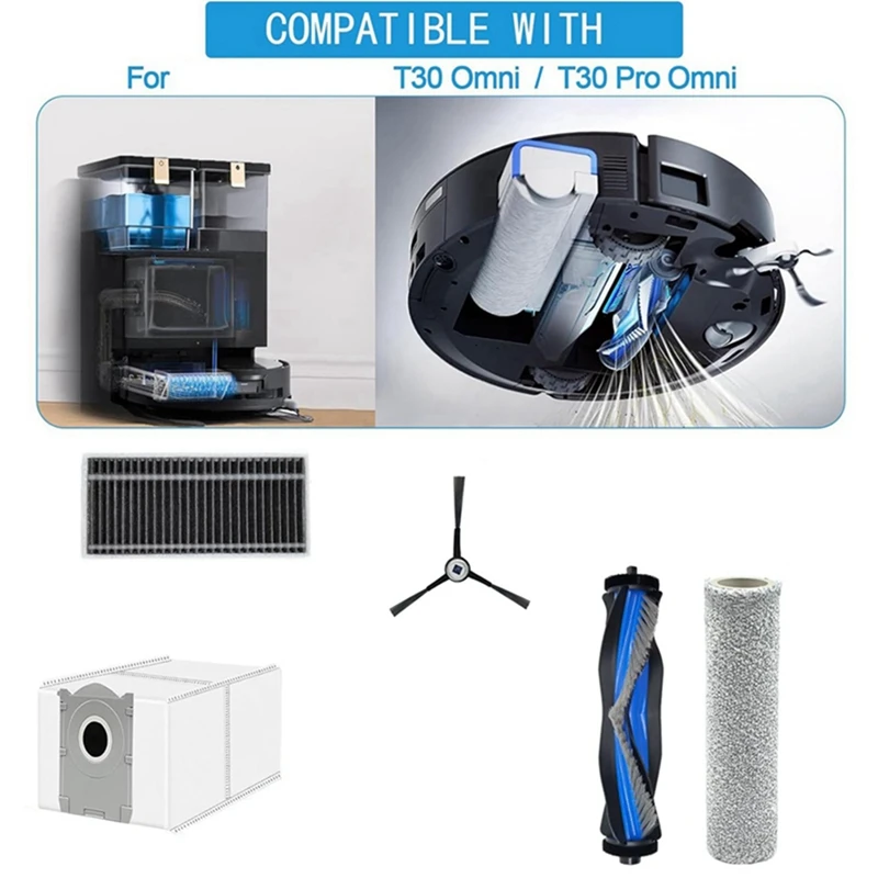 For X8 Omni, X8 PRO Omni Vacuum Cleaner Consumables Main Side Brush Filter Dust Bag Replacement Parts-SPMI