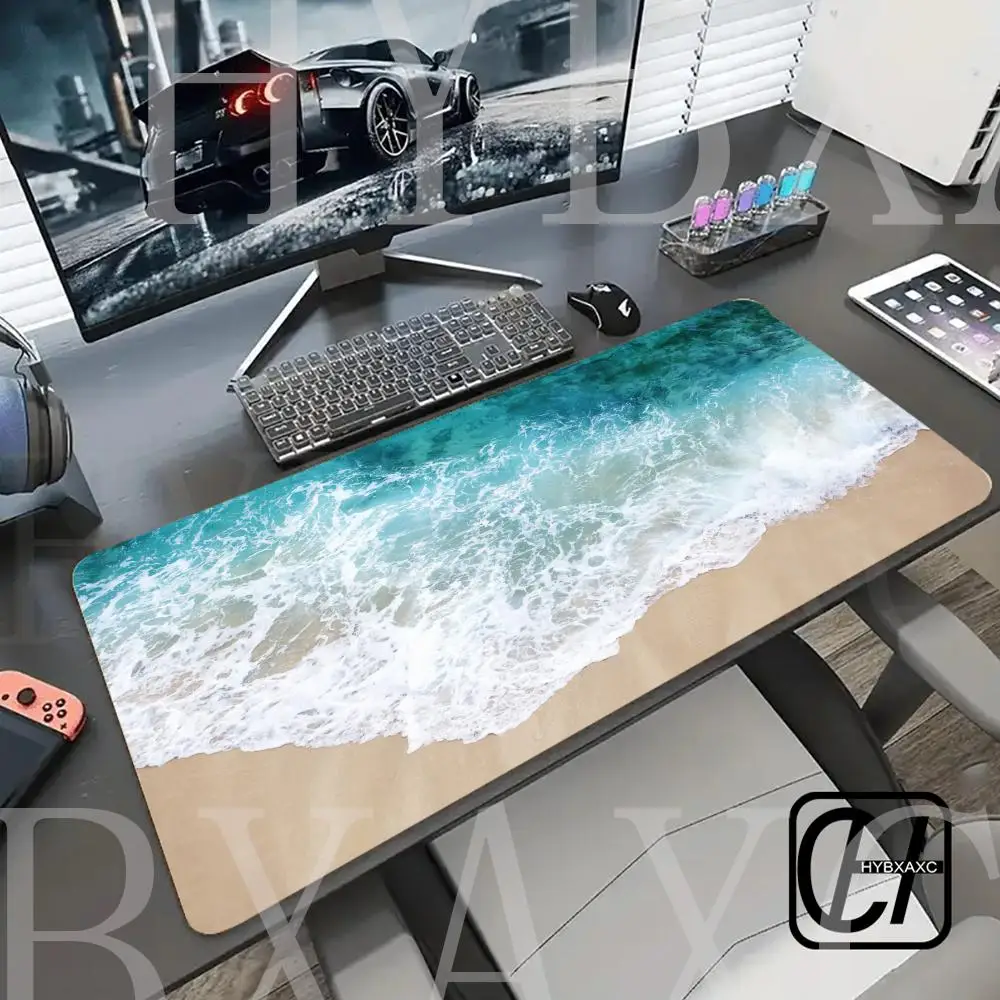 

Blue Sky Beach Mouse Pad Gaming New HYBXAXC Custom Large HD Mousepad XXL Mouse Mat Office Natural Rubber Soft Anti Slip Laptop