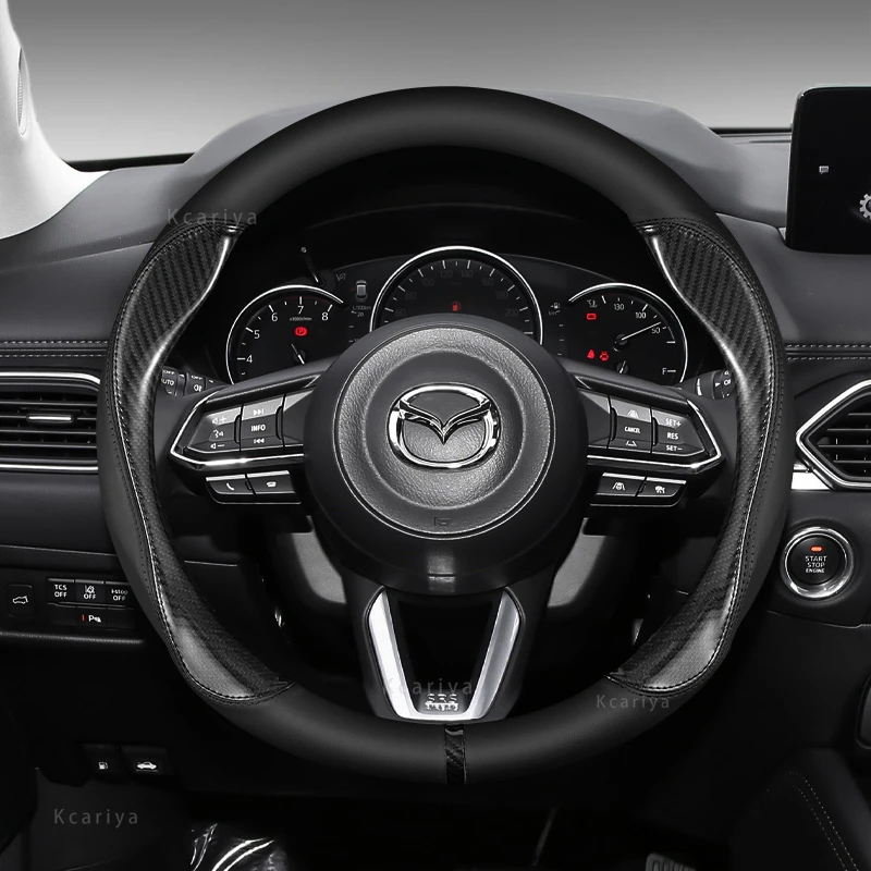 

Чехол на руль автомобиля для Mazda 2 3 6 Skyactiv CX-5 CX-30 CX4 CX6 CX-8 CX-7 CX-9 BL BM MX-5 Atenza Axela Diante Demio Premacy