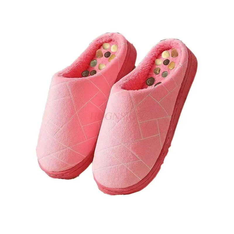 Cotton massage shoes, cobblestone slippers, sole acupoint health and warmth shoes, autumn and winter cotton shoes