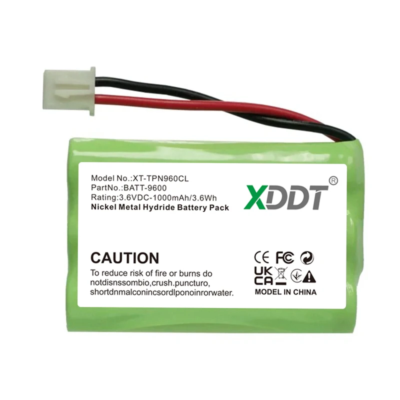 XDDT Cordless Phone Battery For Teledex:BATT-OPL,Opal DCT1905,Telematrix:BATT-9600,9600,9621P,--1000mAh / 3.7Wh，Ni-MH，3.60V