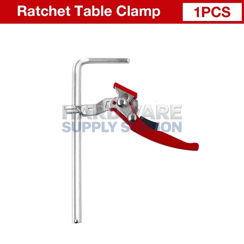 

Quick Ratchet F-Clamp Track Clamp Field Electric Circular Saw Guide Rail Woodworking Clamp Slide Fixed Desktop Clamp