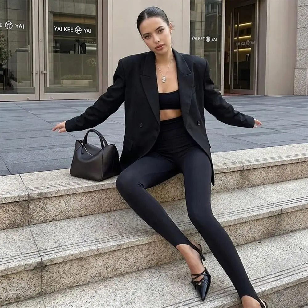 Comfort Fit High Waist Sharkskin Leggings Thin Tight Fit Step on Foot Leggings Spring Summer Stretch Workout Pants Casual Wear