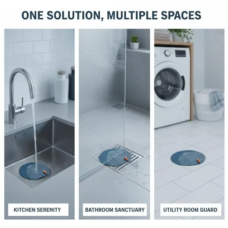 Silicone Floor Drain Cover Anti Odor Hair Catcher Reusable Anti Clogging Stopper for Bathroom Shower Sink view 2