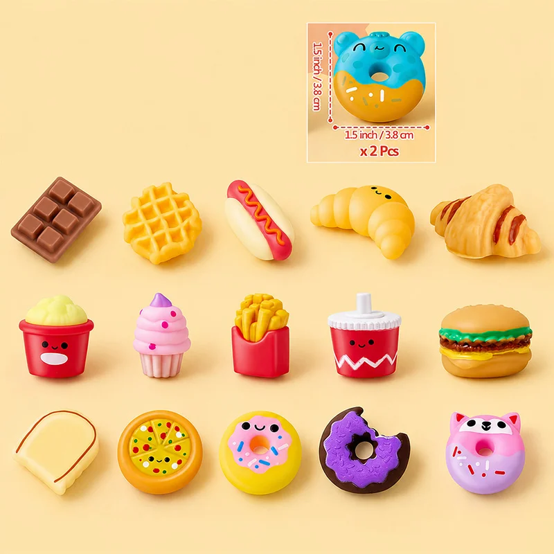 5/10/20/15pcs Mochi Squishy Toys Food Dessert Ice-cream Squeeze Stress Relief Fidget Soft Sensory Toys for Kids Adults