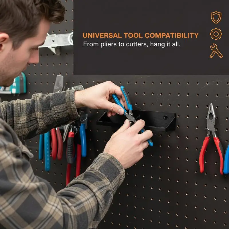 Heavy-Duty Wall-Mounted Storage Organizer 1Pcs Sturdy Plastic Construction Waterproof Holder for Garage Shed Basement