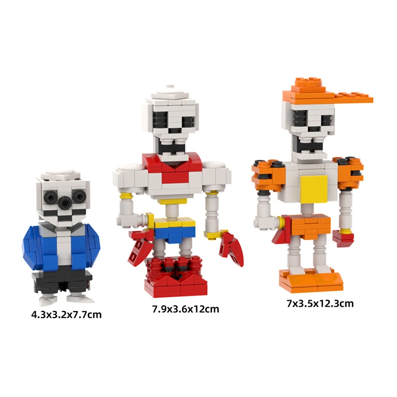 MOC Game Series Sansed And Papyrus Action Figure Drunk Bun Building Blocks Assembly Model Creative Brick Toy Holiday Gift