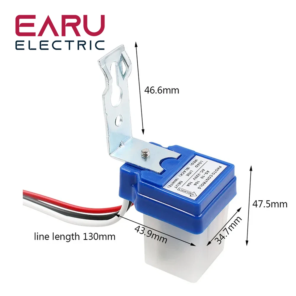 Automatic On Off Photocell Street Lamp Light Switch Controller DC AC 220V 50-60Hz 10A Photo Control Photoswitch Sensor Switch