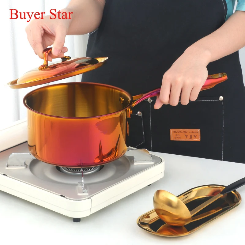 Stainless Steel Three Layer Thickened Soup Milk Pot Noodle Sea Food Pan Kitchen Boiler Cooking Pot Utensils Cookware Saucepan