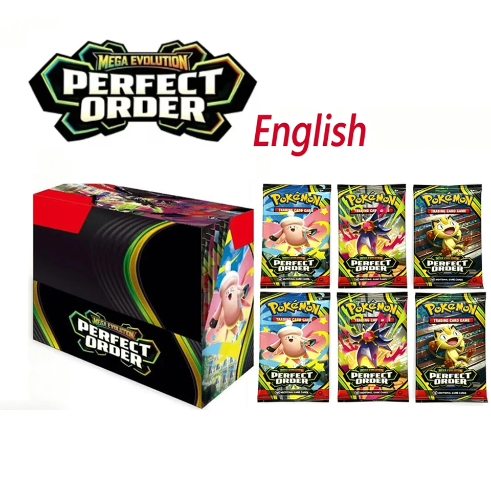 

##&&30-360Pcs Pokemon Mega Evolution PERFECT ORDER Ascended Heroes Series Booster Box Bundle Rare Holo Trading Cards Collectible