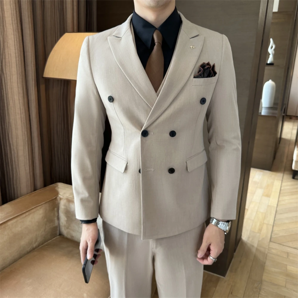 Textured Tuxedo, Four Seasons 2-pieces Suit Set, Interview, Date, On Sale For Men, Fashionable Dancing Classic Groom Wear