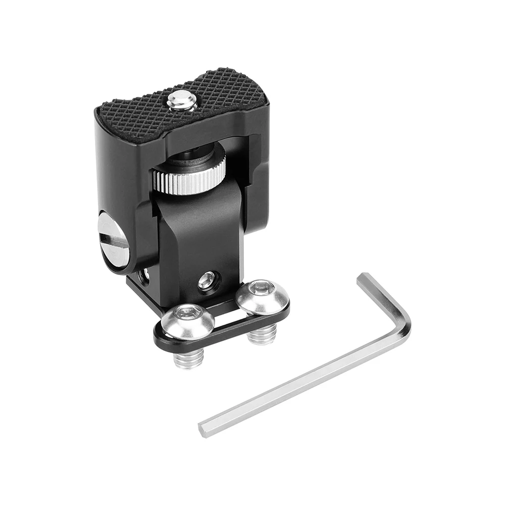 CAMVATE 180 ° دعامة حامل مراقبة مائلة مع 1/4 "جبل الإبهام ولوحة مطاطية لشاشات مختلفة مع ثقب موضوع 1/4"