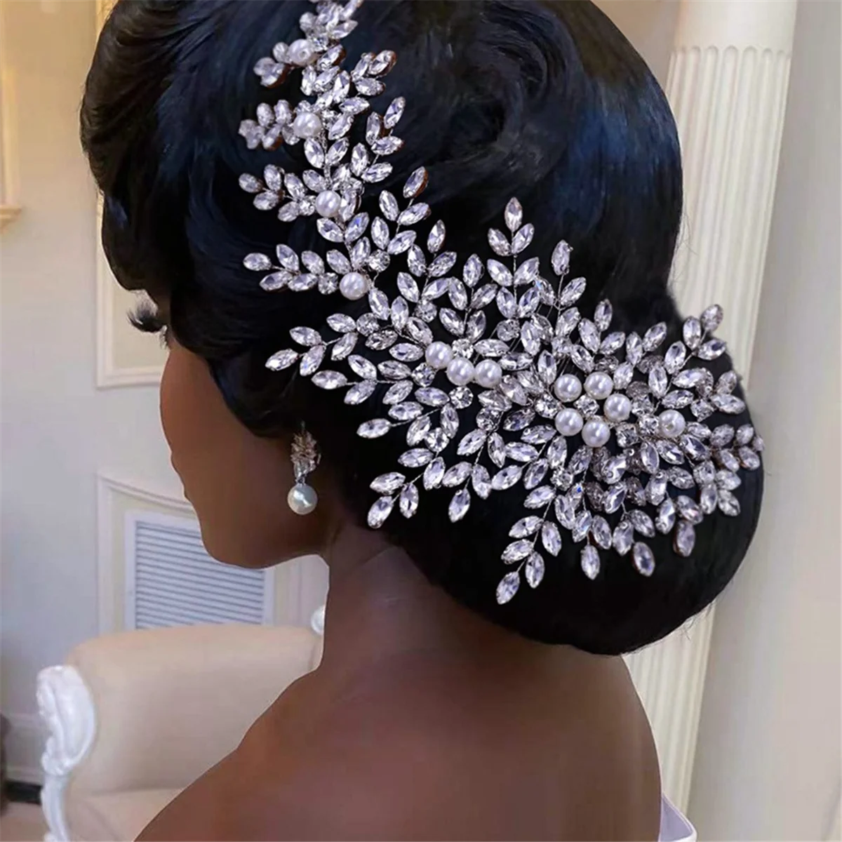 A79I Luxury Wedding Hair Accessories DinnerParty Bridal Hair Headdress for Women Wedding Hair Combs Bridal Headpiece,B