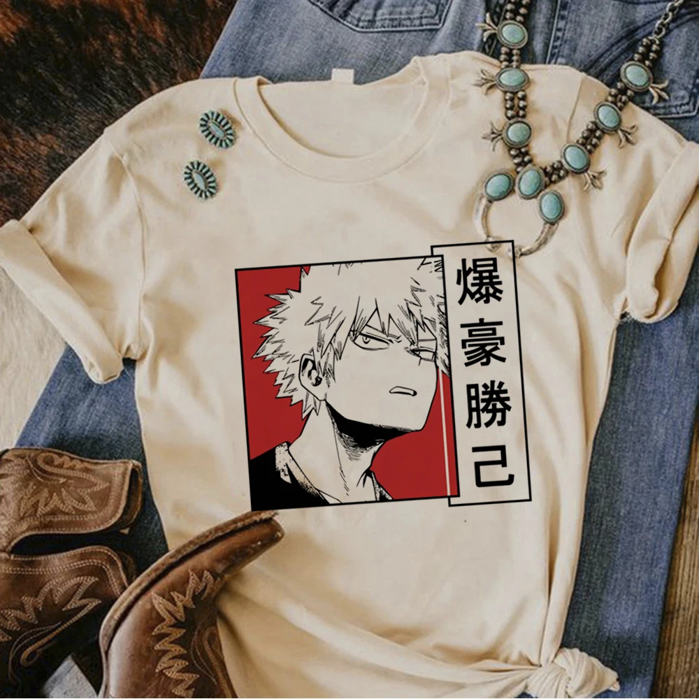 

Женская футболка Bakugo в стиле Харадзюку, дизайнерский Топ для девушек, забавная одежда в стиле Харадзюку