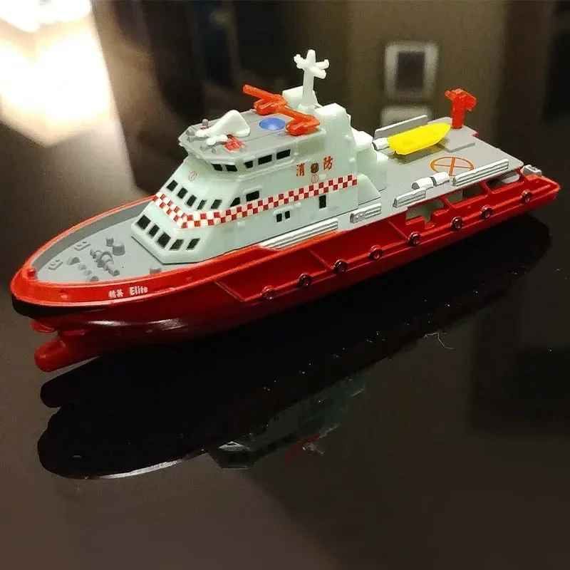 1/400 Ship Model Ornaments Container Ferry Fire Ship Model Tugboat Offshore Work Ship Alloy Simulation Model Gift