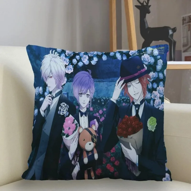 HxNewest DIABOLIK LOVERS Fronhas para Carro e Sofá, 3D Dos Desenhos Animados Anime Fronha, Japonês Manga Lance Travesseiro, Home Textile