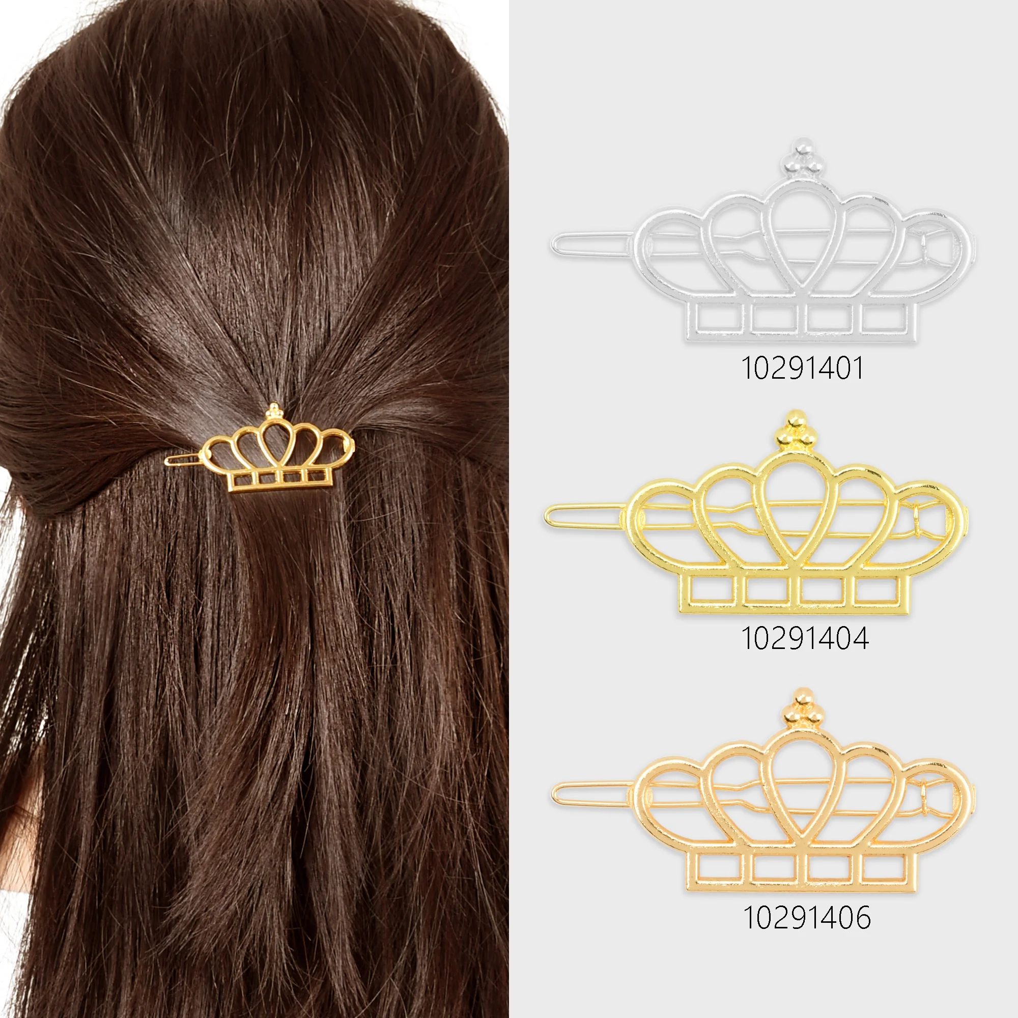 5pcs Gold Chic Metal Geometric Hair Clip Round Lip Moon Hairpin Barrette Women Girls Fashion Hair Accessories Gift Free Shipping