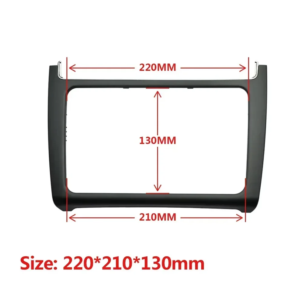 Radio Install Bezel 2 DIN Dash Kit Aftermarket Installation Inner Size 220x210x130mm Reinforced Mounting Points