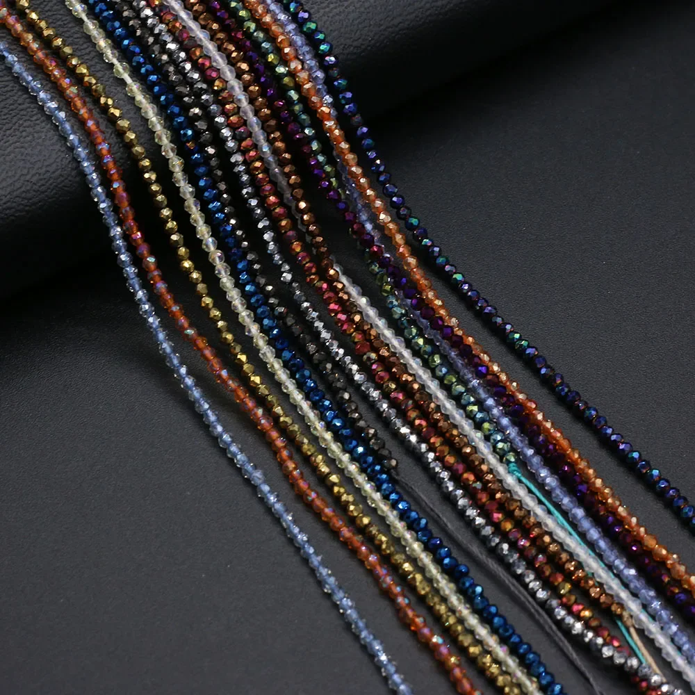 Natural Stone Beads Round Faceted Small Beads Color Loose Exquisite Beaded For Jewelry Making DIY Bracelet Necklace Accessories