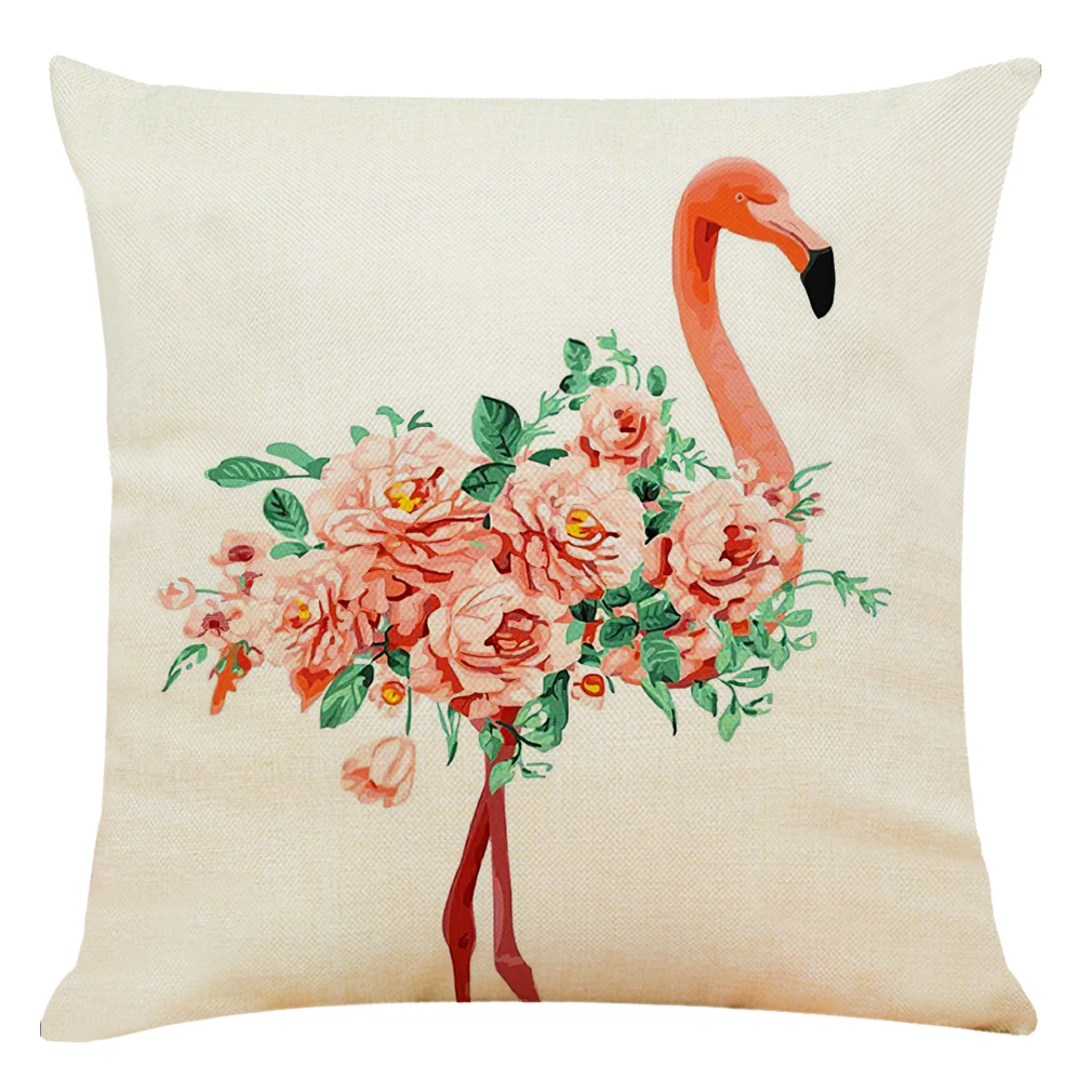 45*45cm Flamingo Printed Cushion Cover Throw Pillowcase For Wedding Home Decor Decoration Party DIY Birthday Accessory Supplies