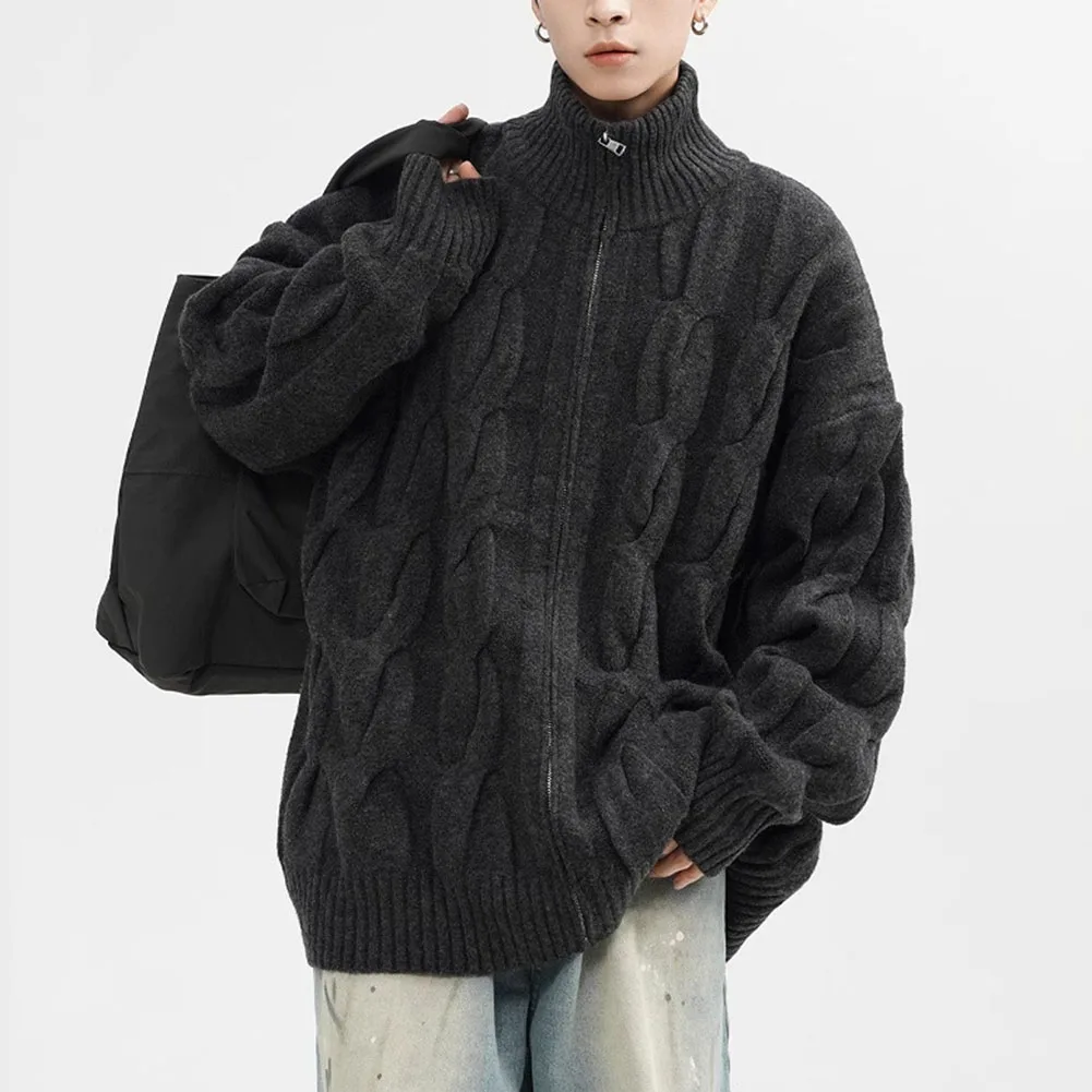 

Breezy Men's Lightweight Sweaters Showcasing a Striking Jacquard Pattern For A Fresh Take On Seasonal Dressing