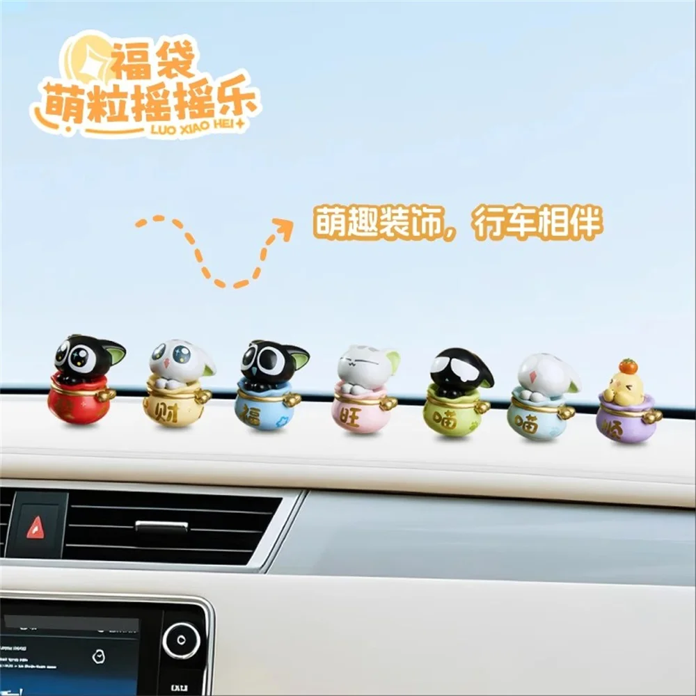 Official Anime The Legend of Luo Xiao-Hei Xiaohei Shake Figure Doll Model Toy Desktop ornament Accessories Original Cartoon