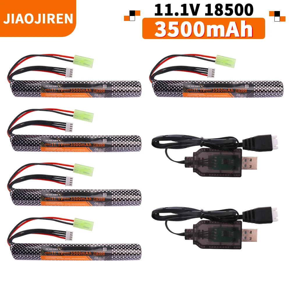 3S Water Gun RC Lipo battery upgraded 11.1V 3500mAh 18500 AKKU Mini Airsoft Gun Battery RC model toy parts high capacity battery