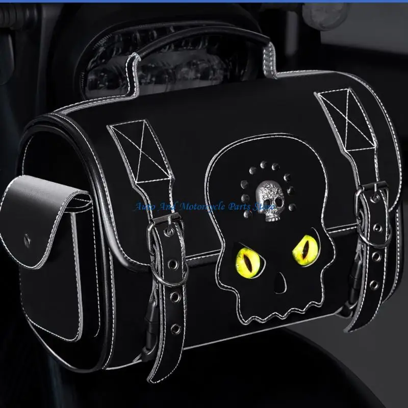 

P9FD Multipurpose Motorcycle Tool Holder Waterproof Motorcycle PU Leather Motorcycle Storage Bag for Adventurers