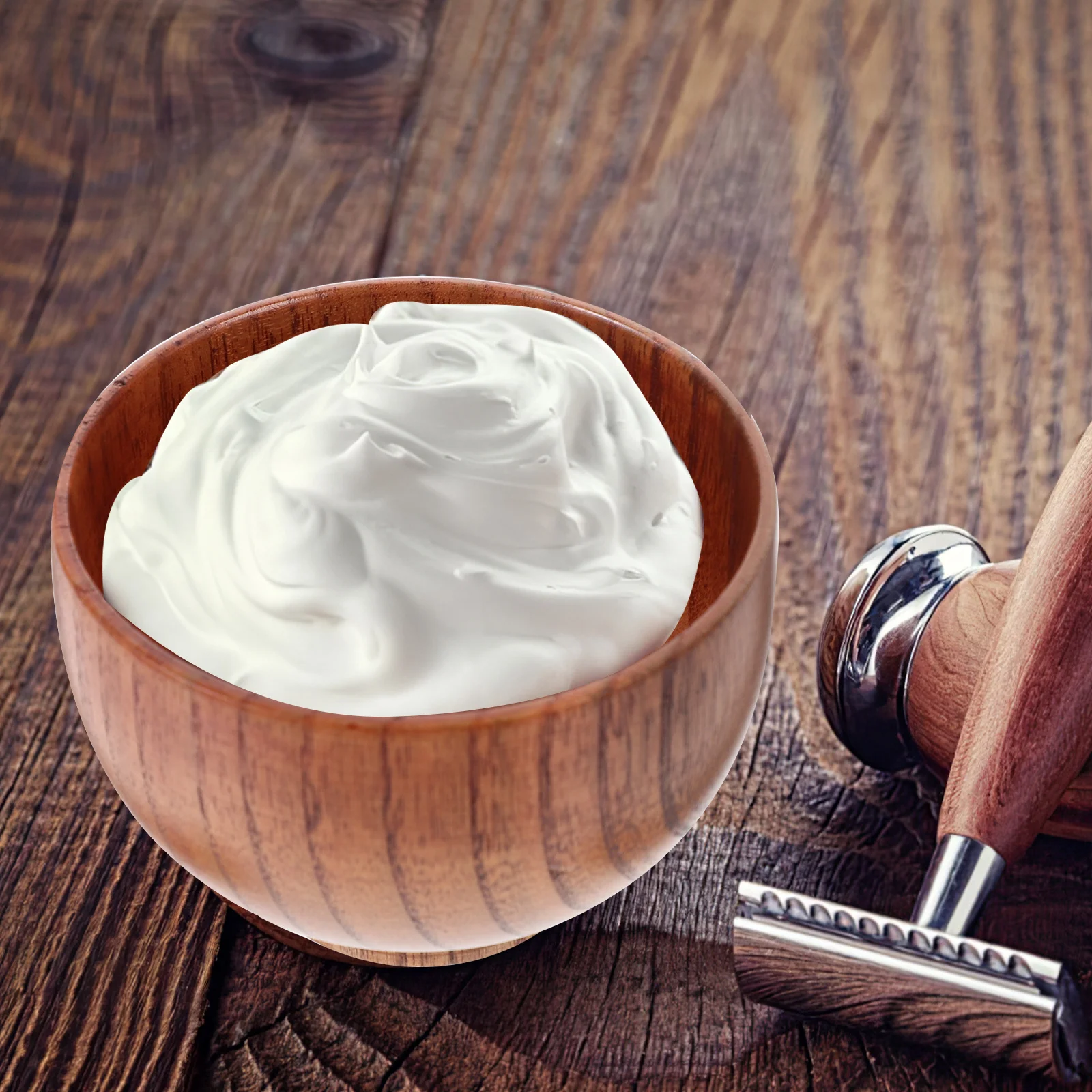 Houten Kom Voor Heren Gezichtsverzorging Scheerzeep Mok Fijne Textuur Lichtgewicht Duurzaam Scheercrème Cup Corrosiebestendig