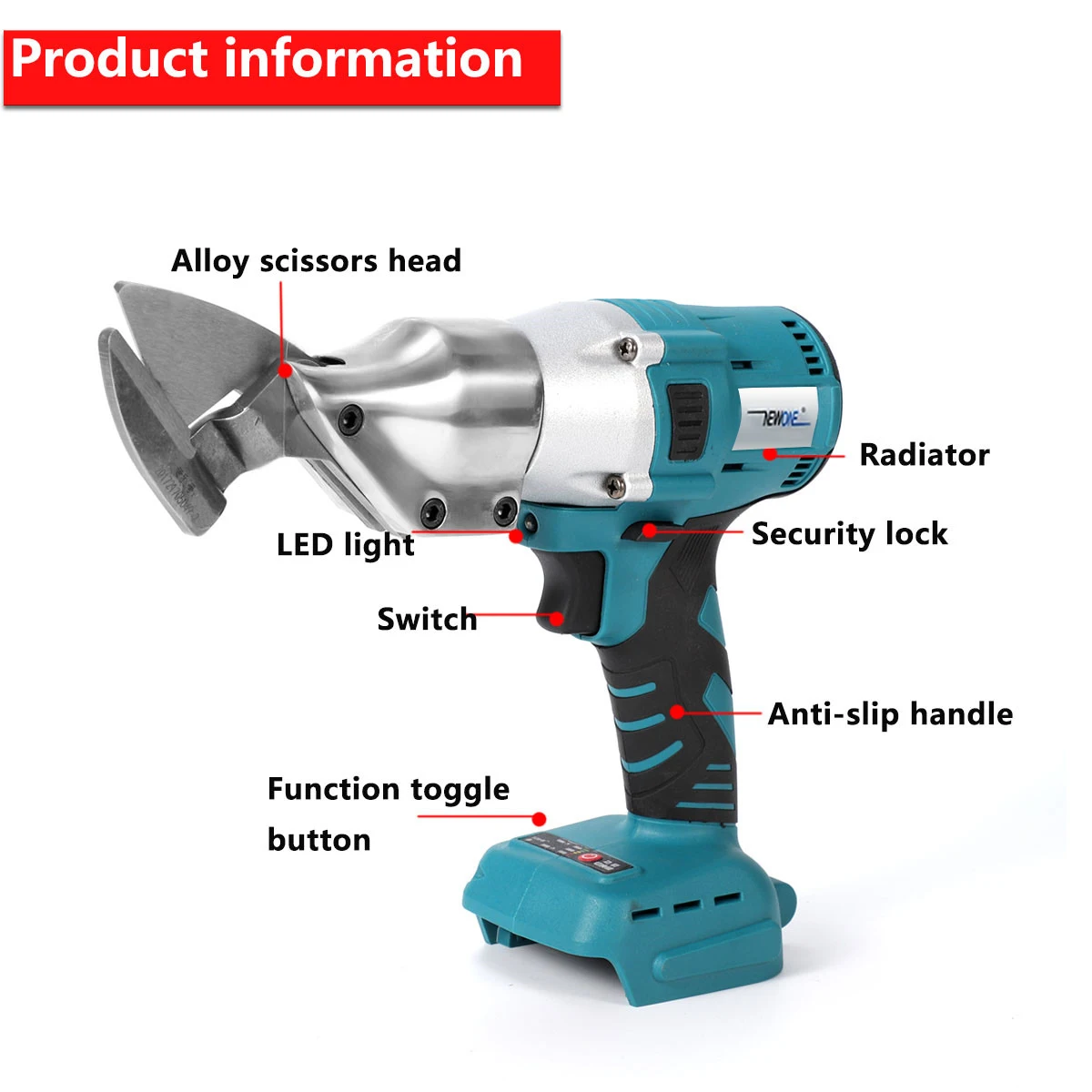 Brushless Cordless Electric Iron Cutting Tool Rechargeable Sheet For Metal/steel/Leather Carpet Cutter for Makita18V Battery