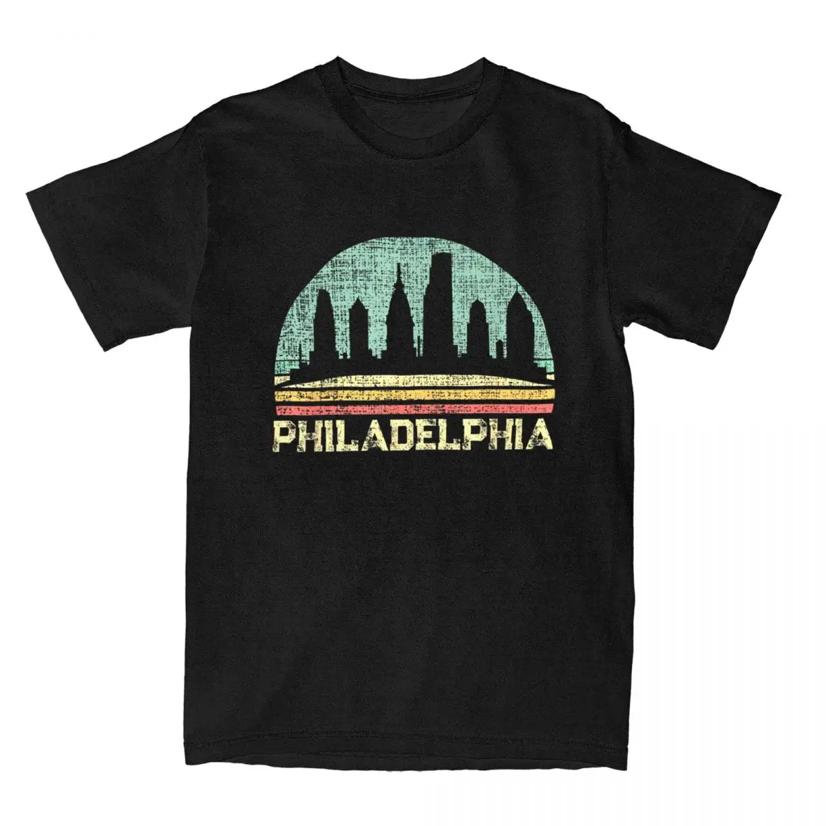 Classic Retro Vintage Philadelphia City Pennsylvania T-Shirts Men Pure Cotton T Shirts Pride Philly Tee Shirt 4XL 5XL 6XL Tops