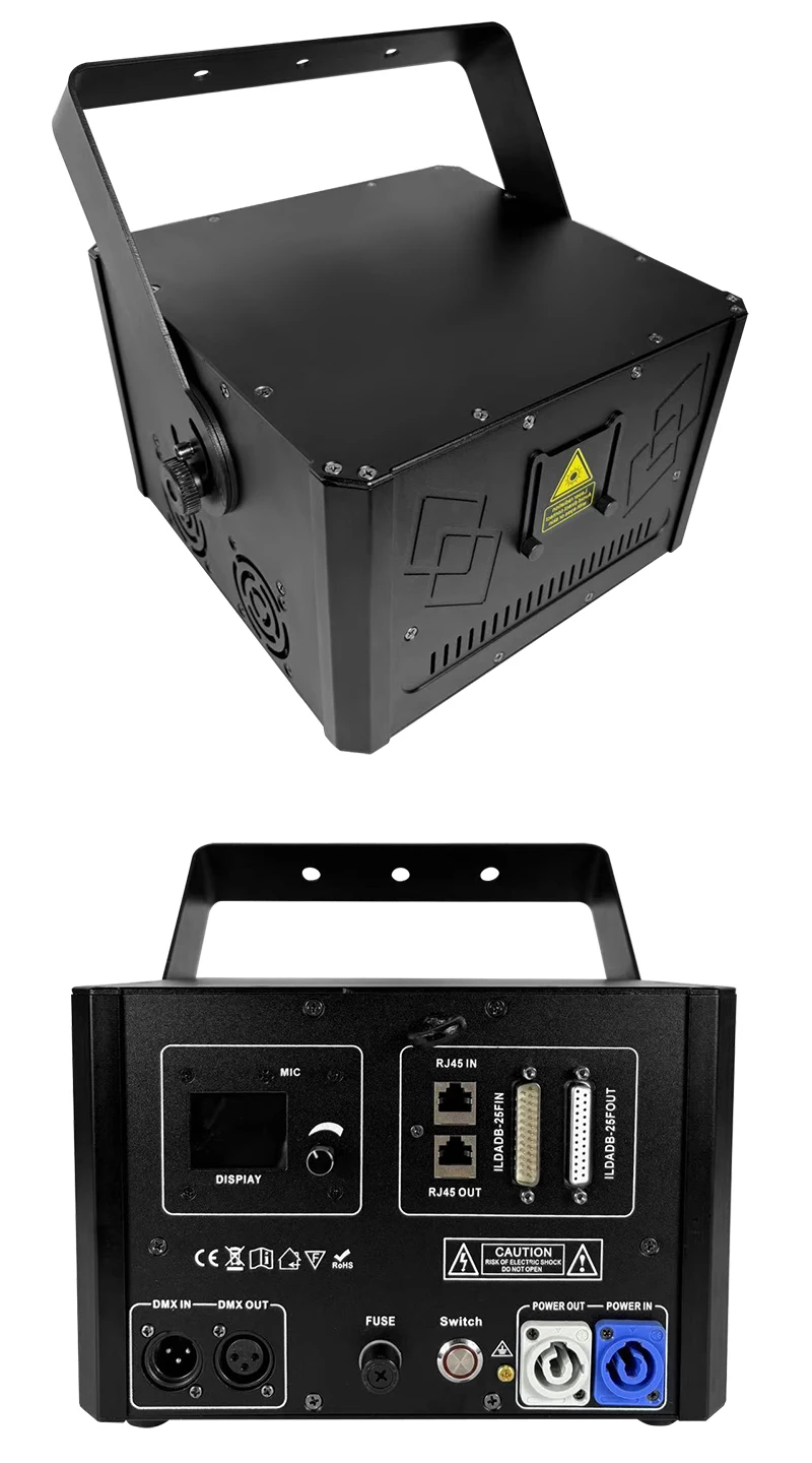 10W RGB Animations-Laserlicht ILDA/RJ45/DMX512 Mobile Bluetooth-App-Steuerung für DJ, Disco, Bar, Party, Hochzeit und Bühnenlaserlicht – Detail 12