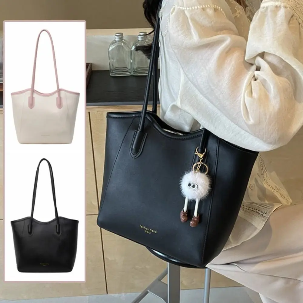 

Casual Large Capacity PU Tote Bag Minimalist Handbag Underarm bag Ins Style New Design Armpit Bag Girls