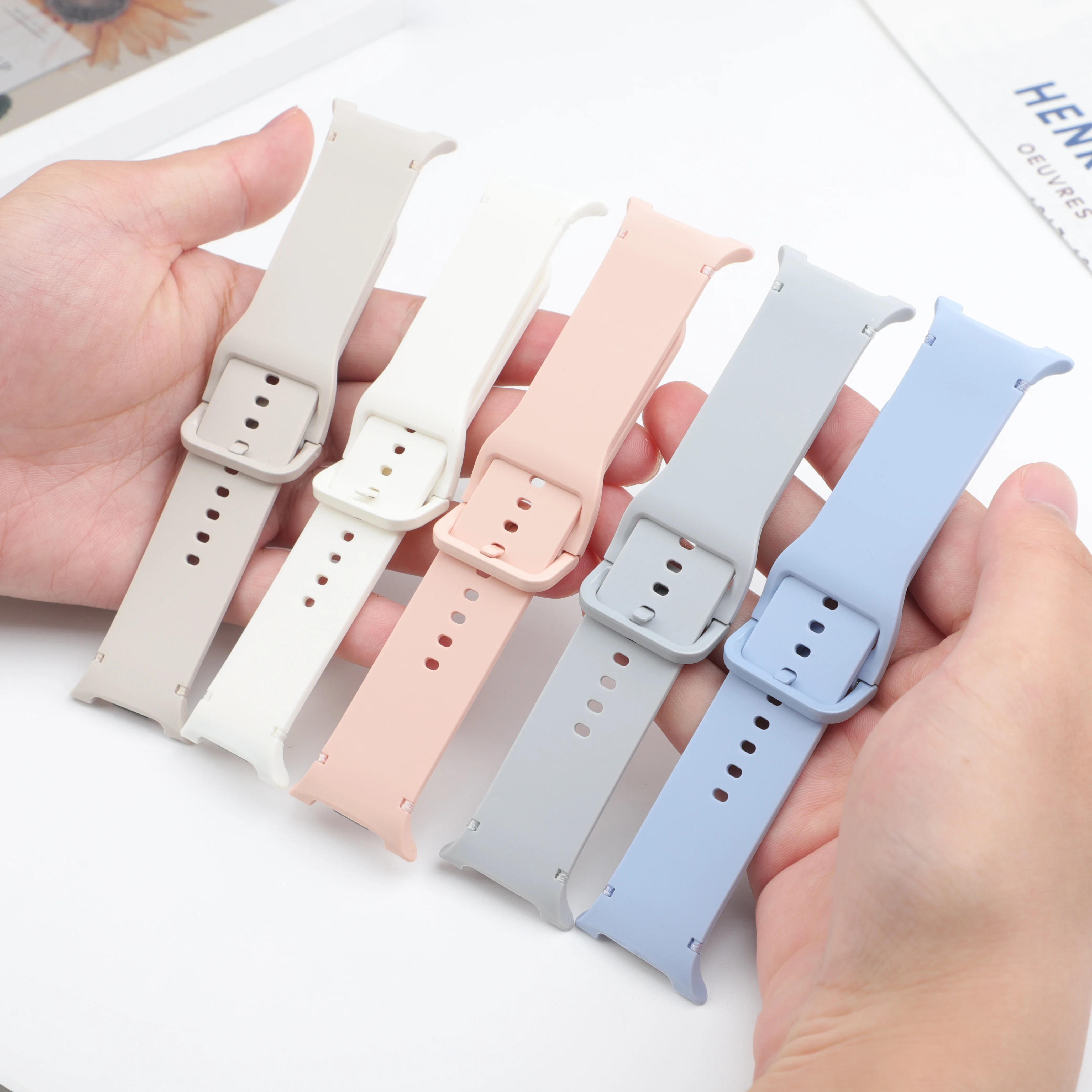 الفرقة + حالة لساعة سامسونج جالاكسي 8 44 مللي متر 40 مللي متر 1:1 الرياضة المعصم استبدال حزام كوريا سوار + غطاء + الزجاج غالاكسي watch8 الأشرطة #4