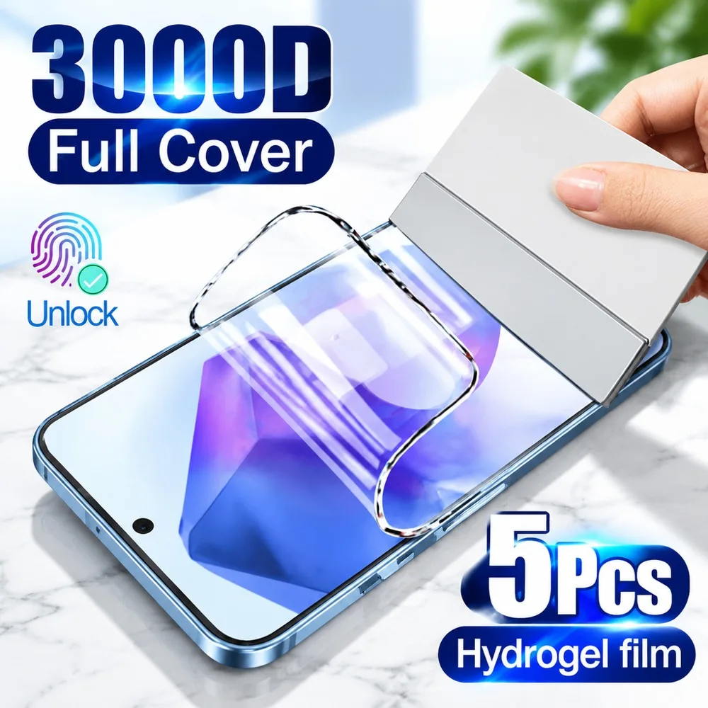 5PCS Soft Screen Protector For Samsung Galaxy A73 5G A05 A06 A07 A15 A16 Hydrogel Film For Samsung Galaxy A17 A23 A24 4G A25 A26