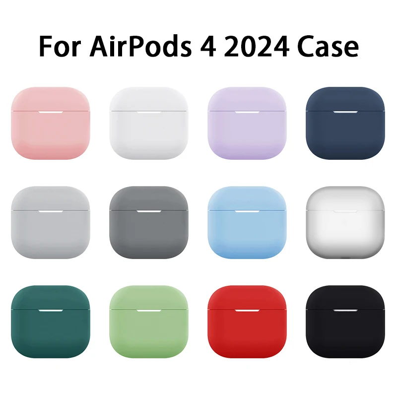 Silikonhülle für AirPods 4 4. Generation Kabellose Kopfhörer-Schutzhülle für Apple AirPods4 Kopfhörer-Zubehör