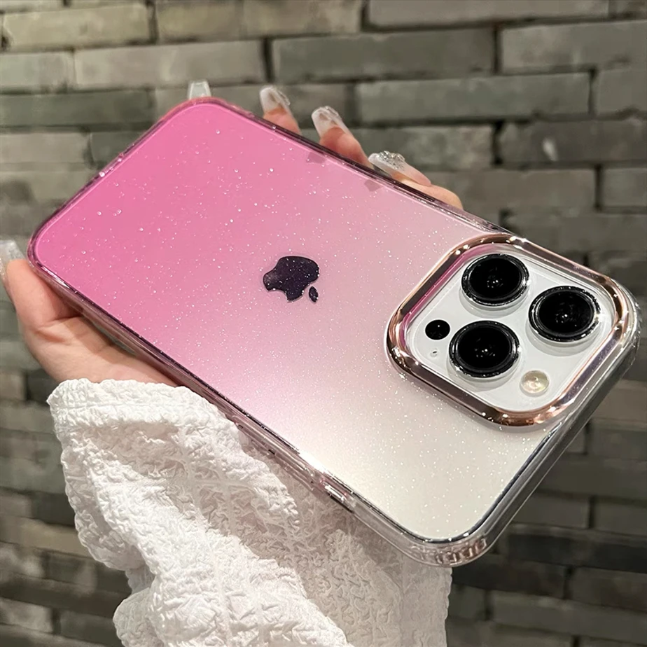 IPhone 16 Pro Max,15,14,13,12,11 plus用の透明で耐衝撃性のある豪華な電話ケース