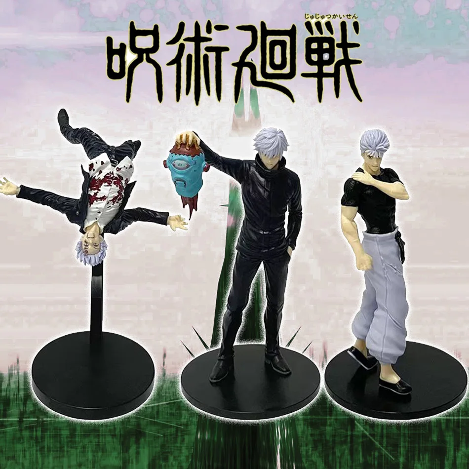 Figura de ação satoru gojo geto suguru itadori yuji figuras macarrão rolha carro ornamentos pvc coleção modelo brinquedos