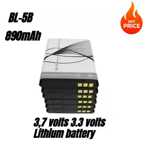 BL-5B 890mAh Battery 5300 5320 5070 N80 N83 6120c 7360 3230 3220 5200 6020 6021 Rechargeable Mobile Phone Lithium Battery Nokia