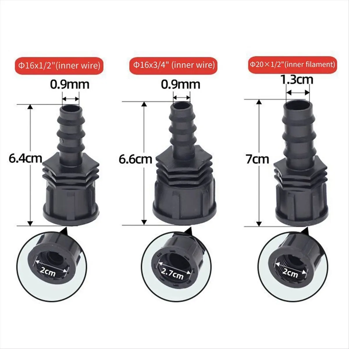 A38M 3/4 Female Male Thread to Garden Hose Barb Connector 25mm Plastic Hose Fitting Irrigation Pipe