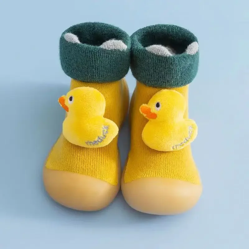 Детские Нескользящие высокие носки с мягкой подкладкой, на осень и зиму