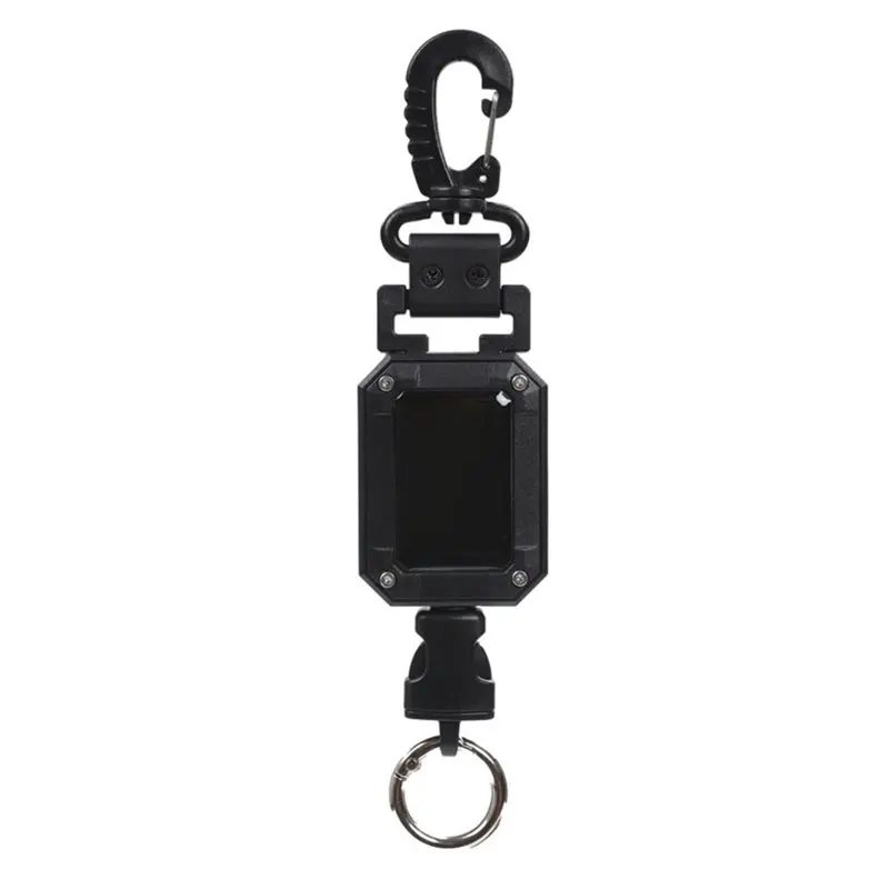 AT82-CB Mic Retractable Holder(2 Pcs), Extendable Radio Mic Reel Hanger With Carabiner Clip& D-Ring For Truck Car For CB Radio