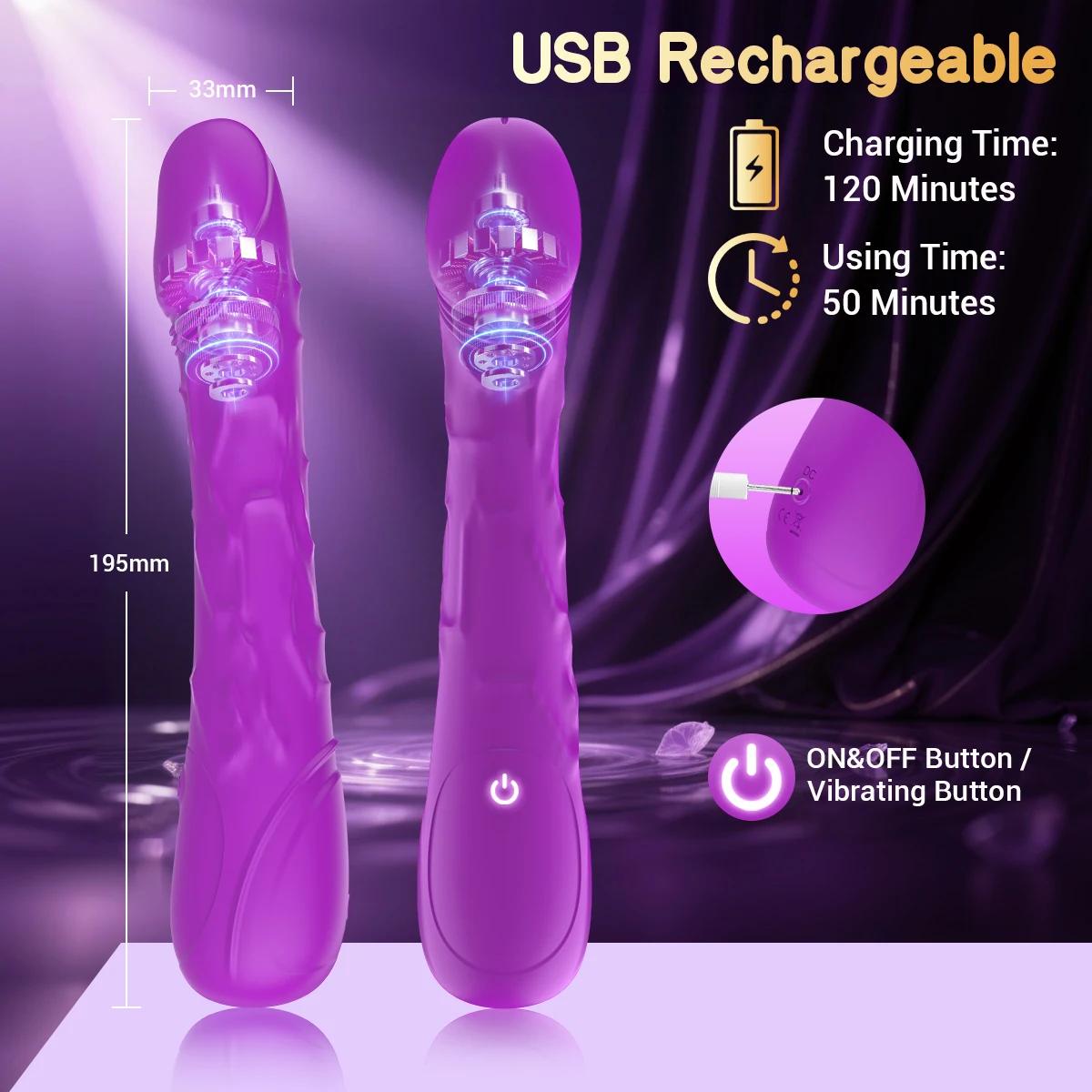 Powerful Realistic Dildo Vibrator for Women 10 Vibrating Modes G Spot Clitoral Stimulator Female Masturbator Adults Sex Toys 5