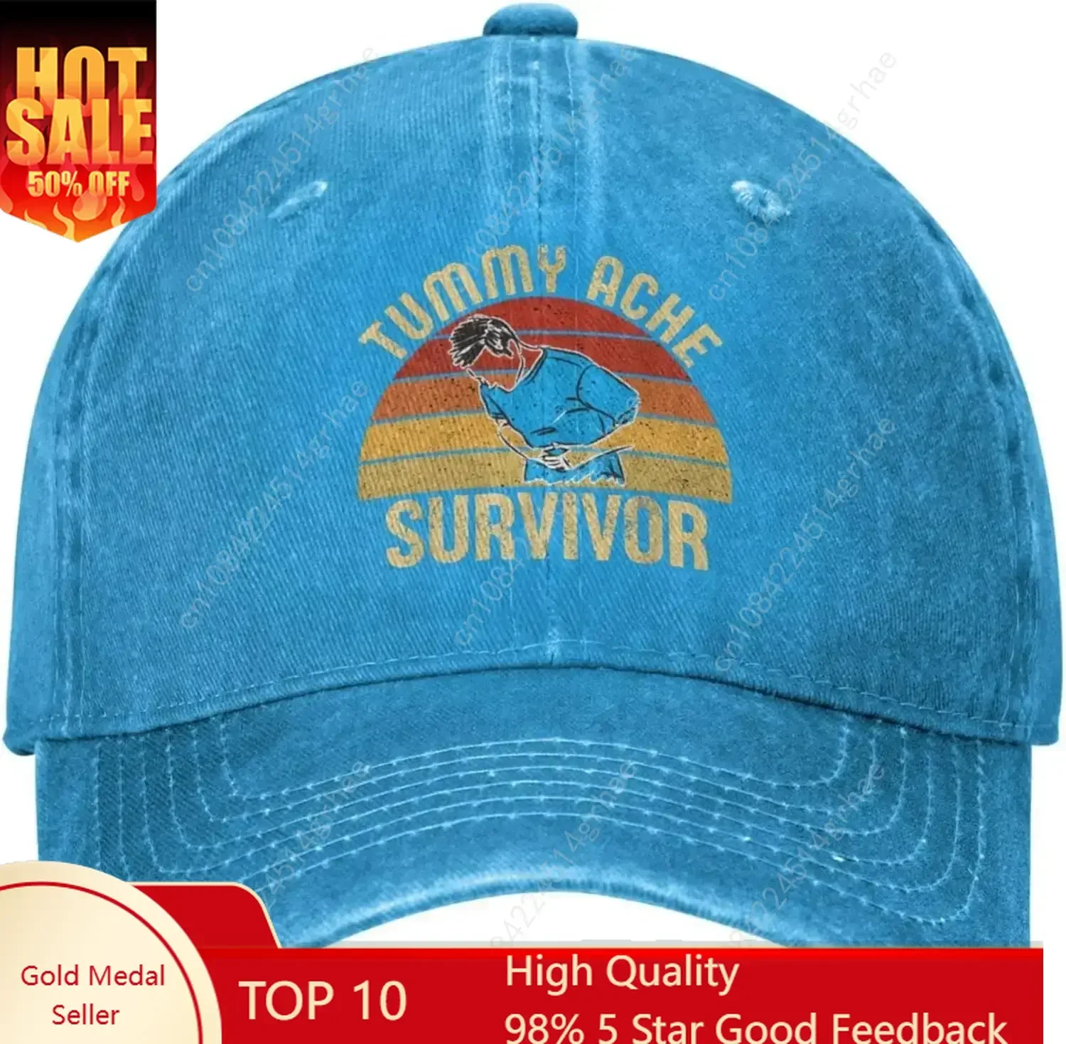 

Funny Gift Cap Tummy Ache Survivor Hat for Men Dad Hats Vintage Caps