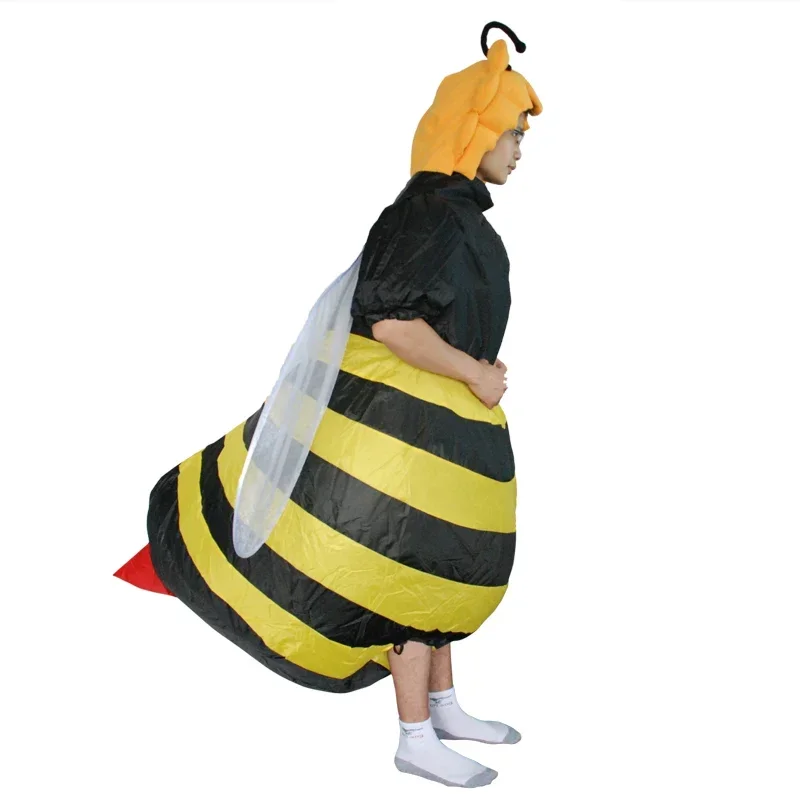 2025 New Adult Honey Bee Inflatable Costumes Halloween Cosplay Mascot Role Play Disfraz Carnival Party Dress Festival Bir wat156