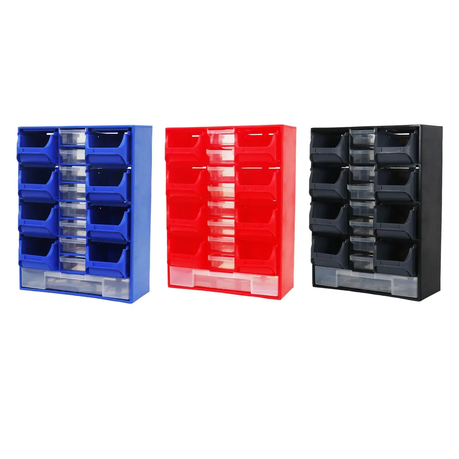 Small Parts Organizer Tool Box Wall Mount Multi Drawers Storage Bins for Small Items